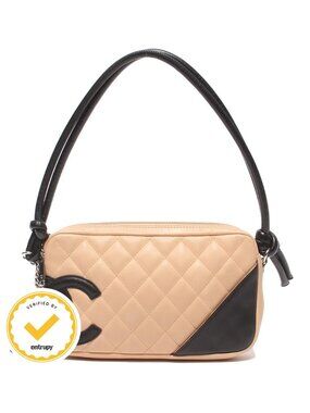 Chanel Mini Shoulder Bag Pouch Cambon Line Silver
